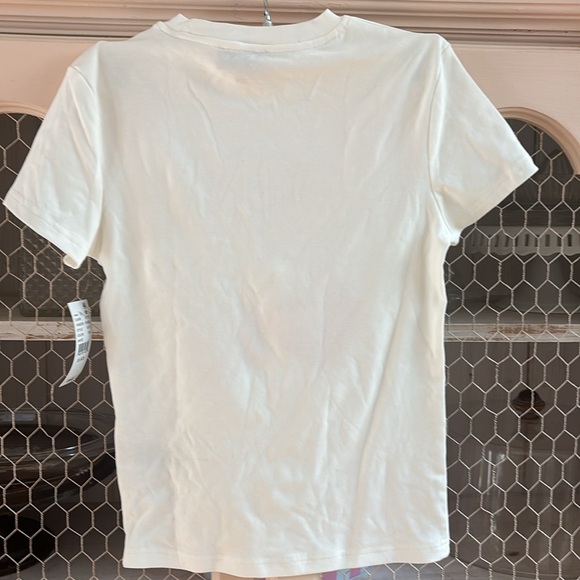 White Pac Sun T Shirt with Red Heart and cherries Design - Picture 3 of 3